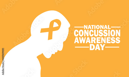 National Concussion Awareness Day Concept. Mental Health concept. Template for background, banner, card, poster with text inscription. Vector illustration