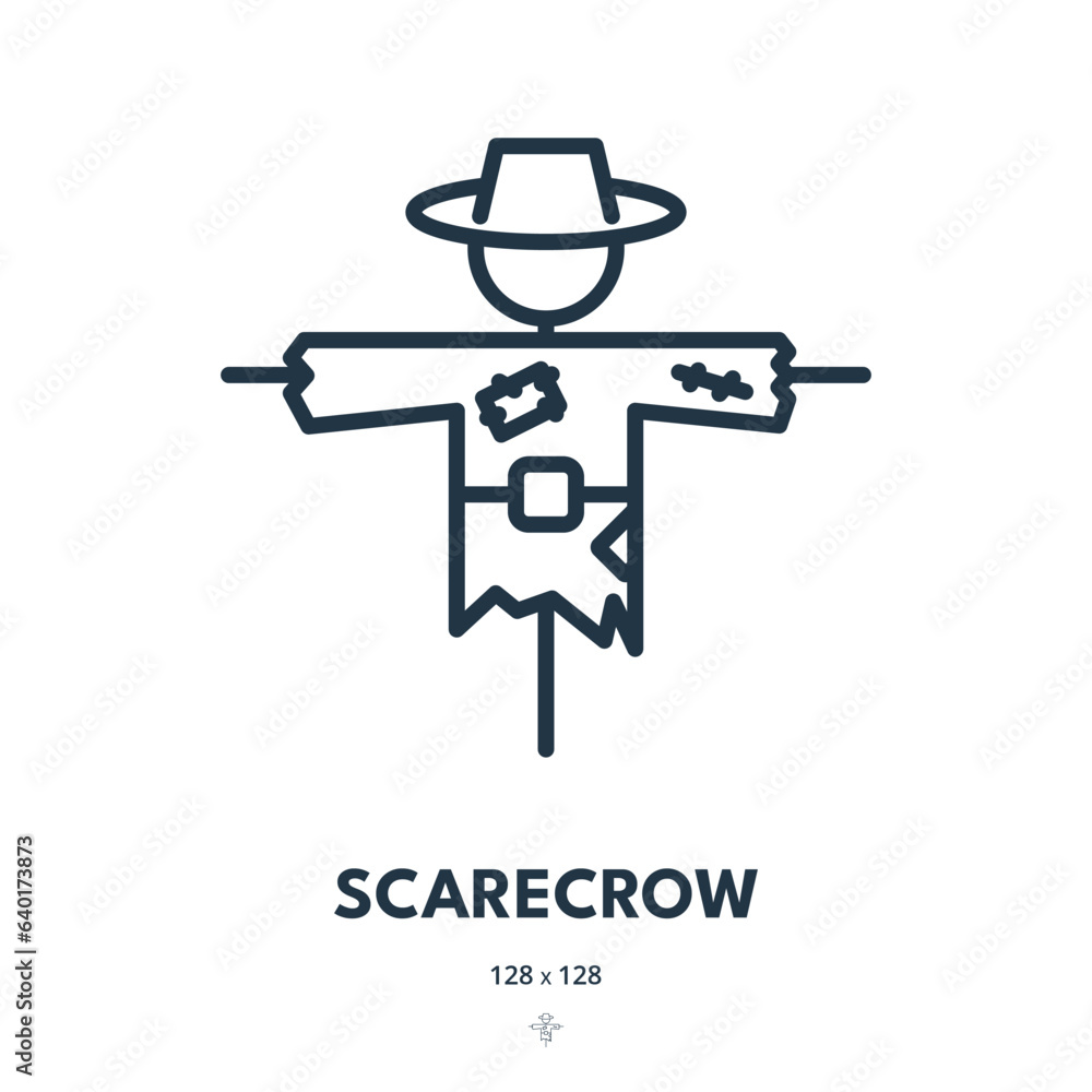 Scarecrow Icon. Jackstraw, Field, Scary. Editable Stroke. Simple Vector Icon Scarecrow Icon. Jackstraw, Field, Scary. Editable Stroke. Simple Vector Icon