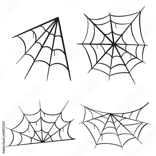 Halloween Spider Web Clipart Bundle