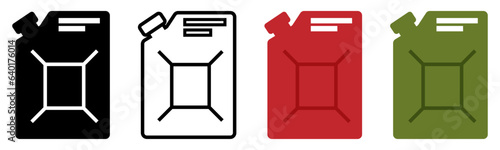 Fuel can icons. Petrol signs. Car petrol symbols. Vector illustration