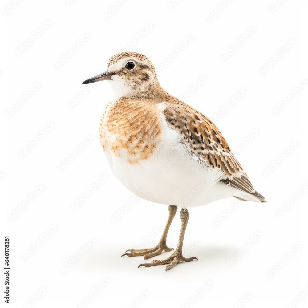 Obraz premium Buff-breasted sandpiper bird isolated on white