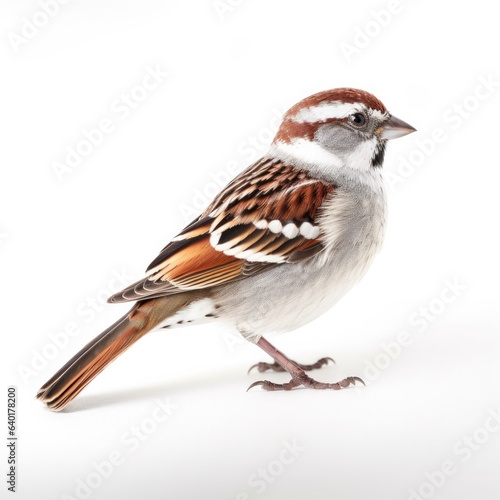 American tree sparrow bird isolated on white