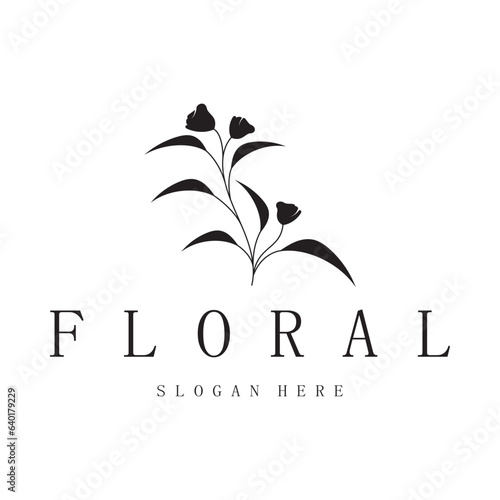 Elegant floral and leaf frame. Delicate botanical vector illustration for labels, spas, corporate identity, and wedding invitations