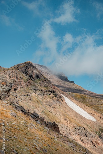 country volcanic landscape and sky