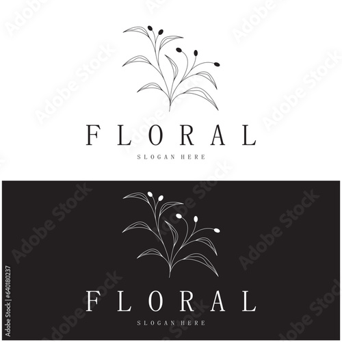 Elegant floral and leaf frame. Delicate botanical vector illustration for labels, spas, corporate identity, and wedding invitations