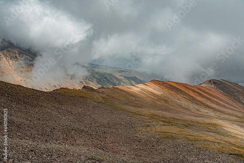 clouds over the high mountains