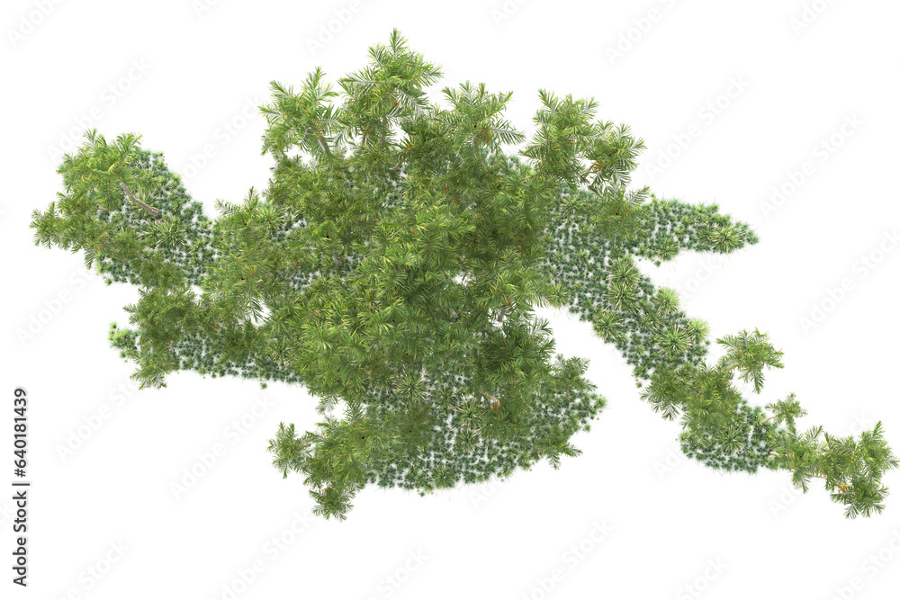 Obraz premium Landscape isolated on transparent background 3d rendering illustration