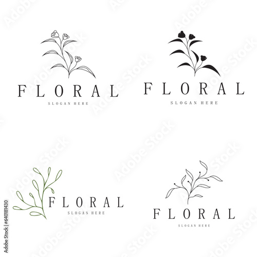 Elegant floral and leaf frame. Delicate botanical vector illustration for labels, spas, corporate identity, and wedding invitations