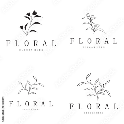 Elegant floral and leaf frame. Delicate botanical vector illustration for labels, spas, corporate identity, and wedding invitations