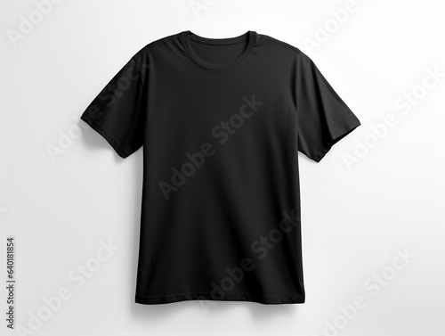 Black t-shirt mockup with isolated background generative ai