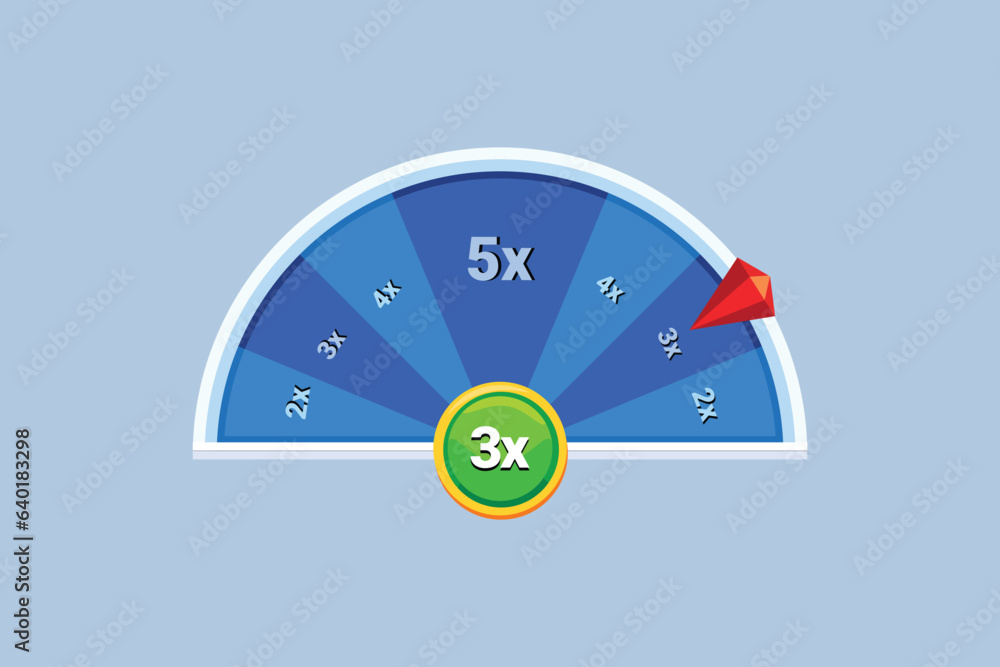 Fototapeta premium vector wheel of luck fortune on bokeh