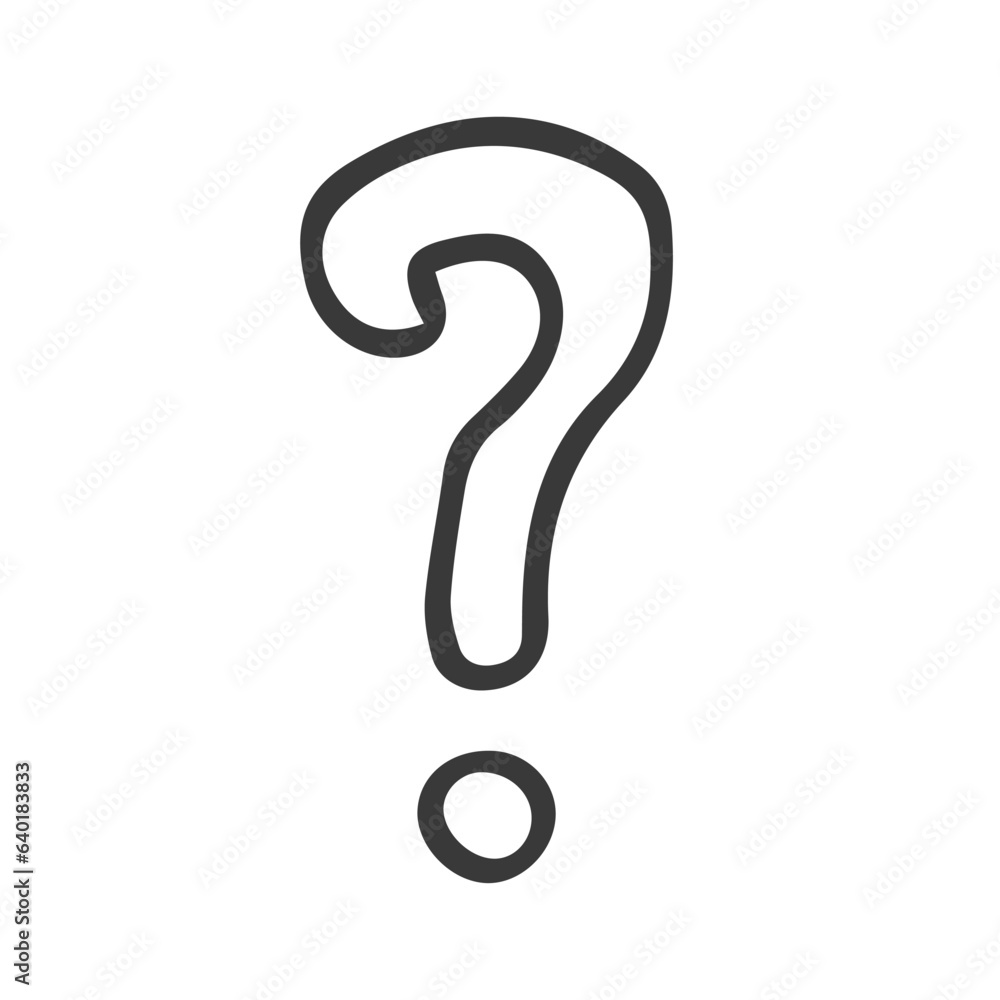 Fototapeta premium Vector Sketch Question Mark in doodle style