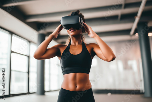 Young Woman in VR Workout © Andrii 