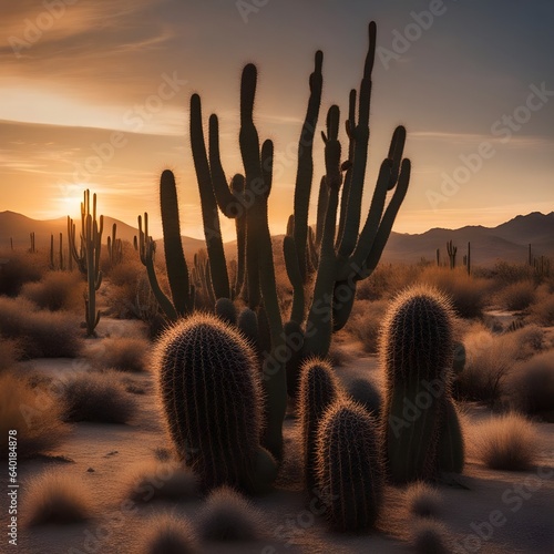 cactus in the desert Generative AI