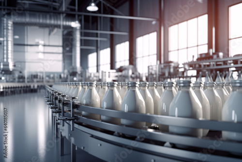 Modern milk packaging factory © Dotpolkadot234