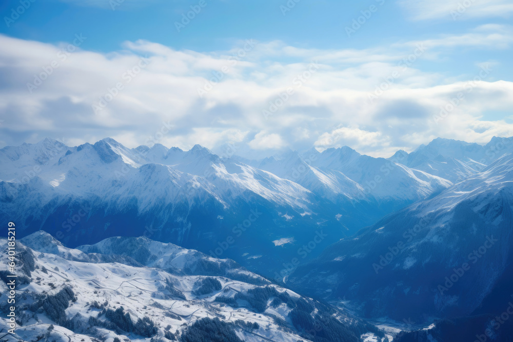Snowy Majesty: Captivating Alps Landscape