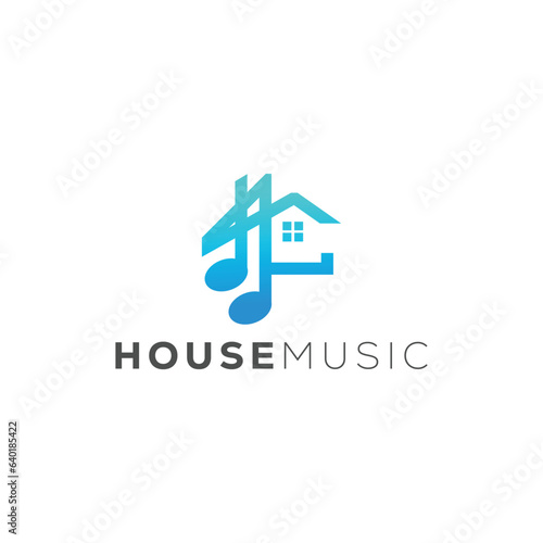Music House Logo Design Template 