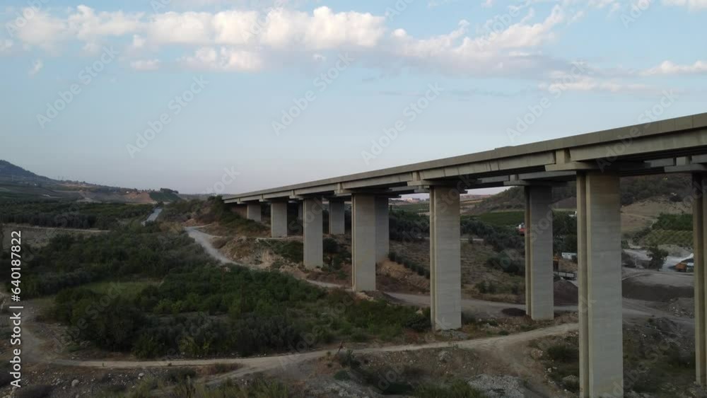4K Aerial Drone view Mersin Viaduct.Turkey. 4K Aerial Drone view Mersin Viaduct.Turkey.