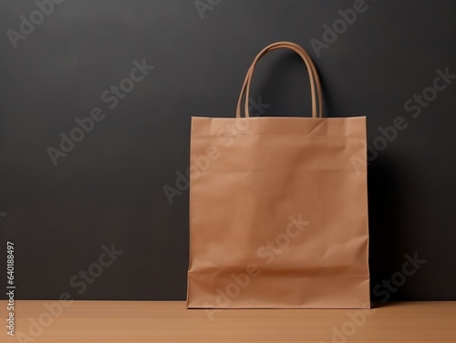 Shopping bag branding mockup with isolated background generative ai