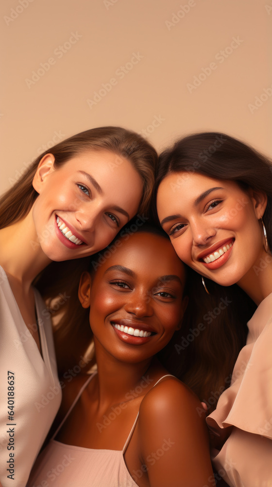 Women's Bonding Moment in Studio for Skincare Women's Bonding Moment in Studio for Skincare