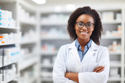 Experienced Woman Pharmacist Working Diligently in the Pharmacy