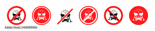 Set of don't drink and drive vector signs. Warning sign for driver. No drink alcohol for driver. Vector 10 Eps.