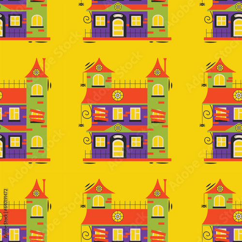 Halloween vector pattern. Endless texture can be used for wallpaper, fill pattern, background.