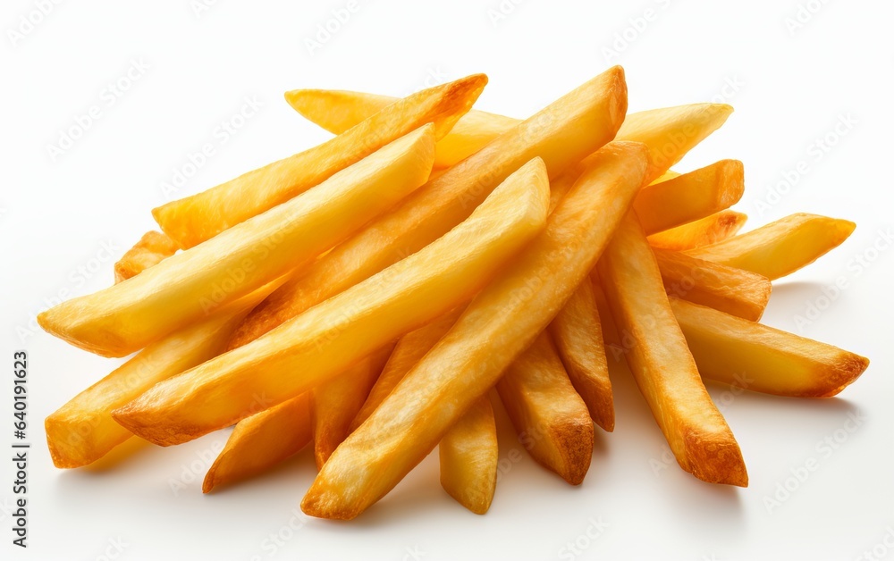 Delicious french fries, isolated on white background Delicious french fries, isolated on white background