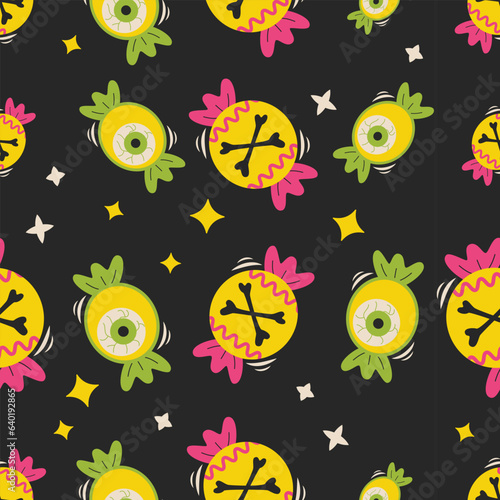 Halloween vector pattern. Endless texture can be used for wallpaper, fill pattern, background.