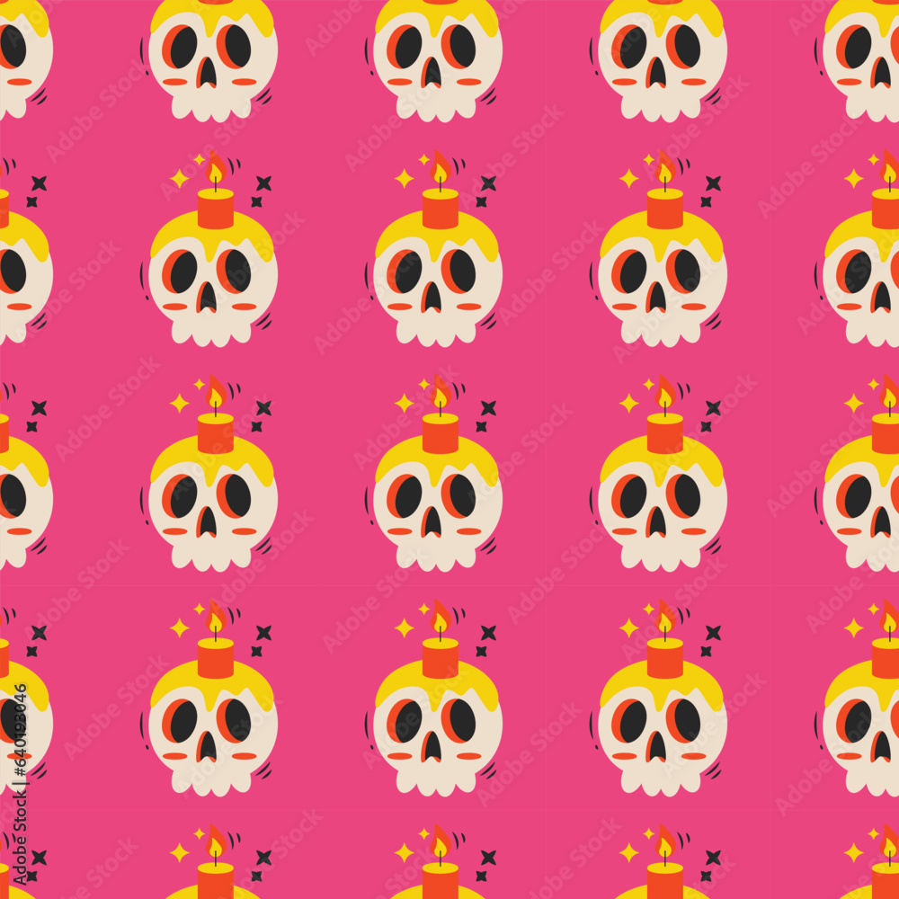 Fototapeta premium Halloween vector pattern. Endless texture can be used for wallpaper, fill pattern, background.