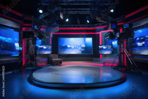 Dynamic TV Studio Environment for News Broadcasting © AIproduction