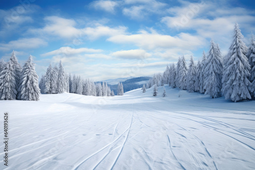 Winter Wonderland: Skiing Journey © AIproduction
