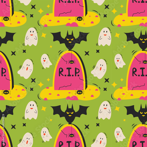 Halloween vector pattern. Endless texture can be used for wallpaper, fill pattern, background.