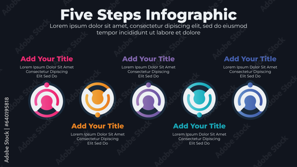 Infographic template with steps Infographic template with steps