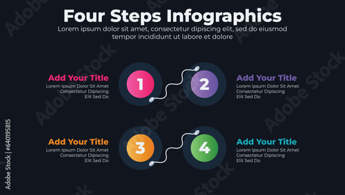 infographics timeline template business concept with 4 step