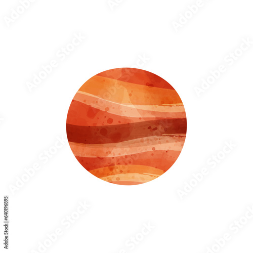Aero space cute characters. Brown venus planet sticker..