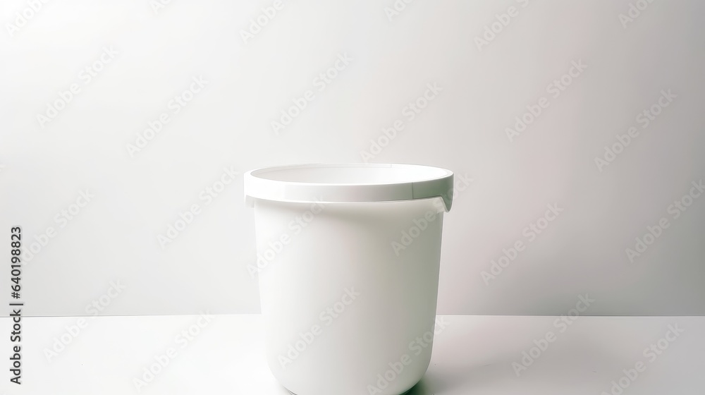 White trash bin on white background White trash bin on white background