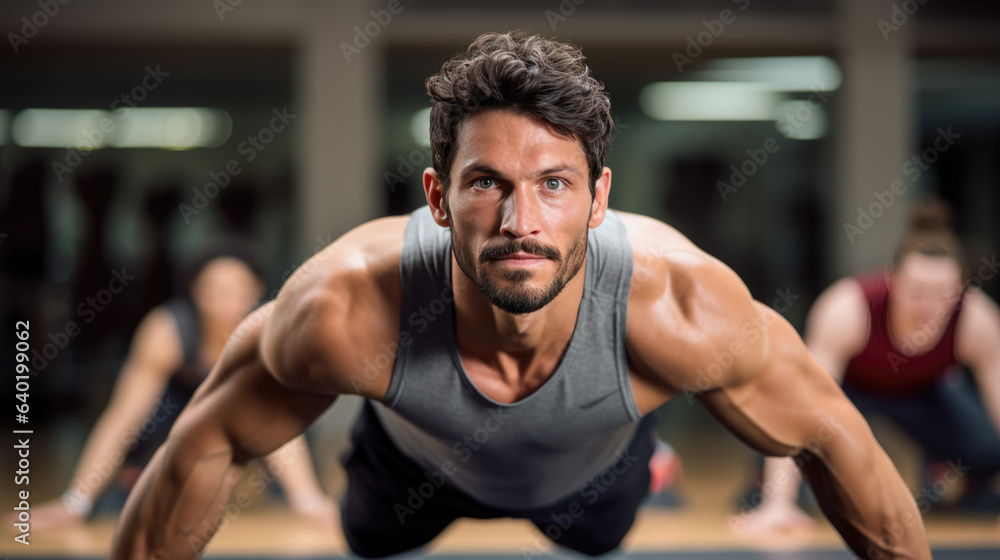 Portrait of athletic man in a gym Portrait of athletic man in a gym