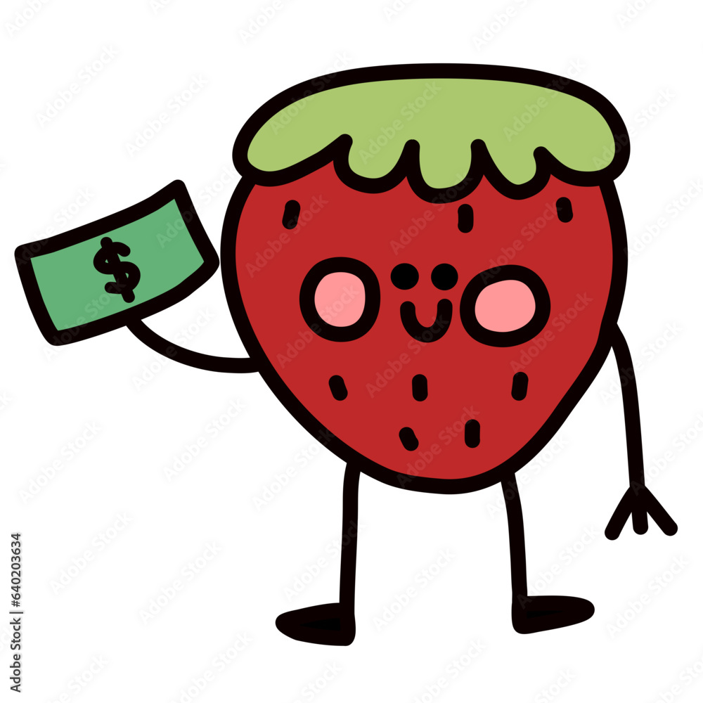 Obraz premium Cute Vegetable Fruit icon design element