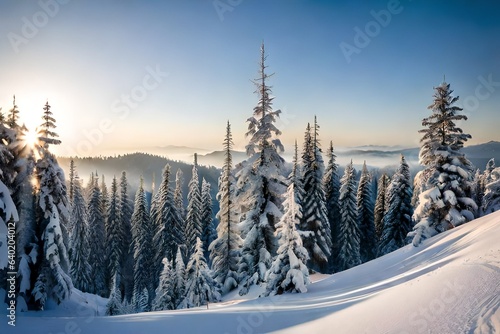 Winter's Blanket: A Captivating Landscape Draped in the Tranquil Beauty of Glistening Snow © Seemi