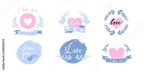 Set of vector valentines da...