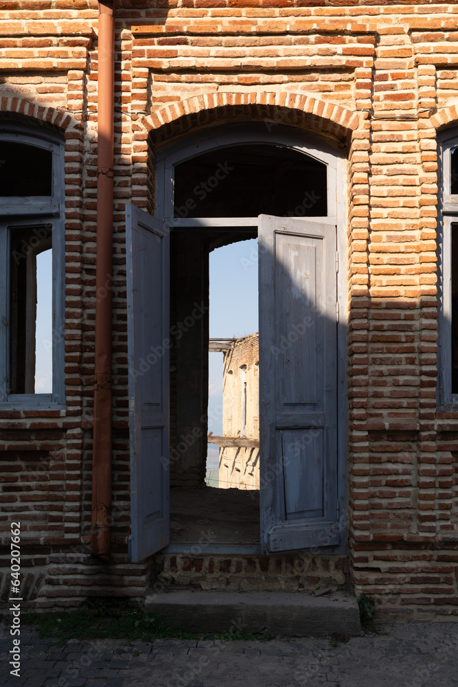 Ruins of old buildings in the Town of Sighnaghi in Georgia