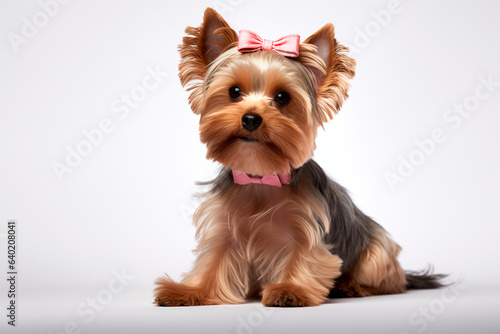 A dog yorkshire terrier 