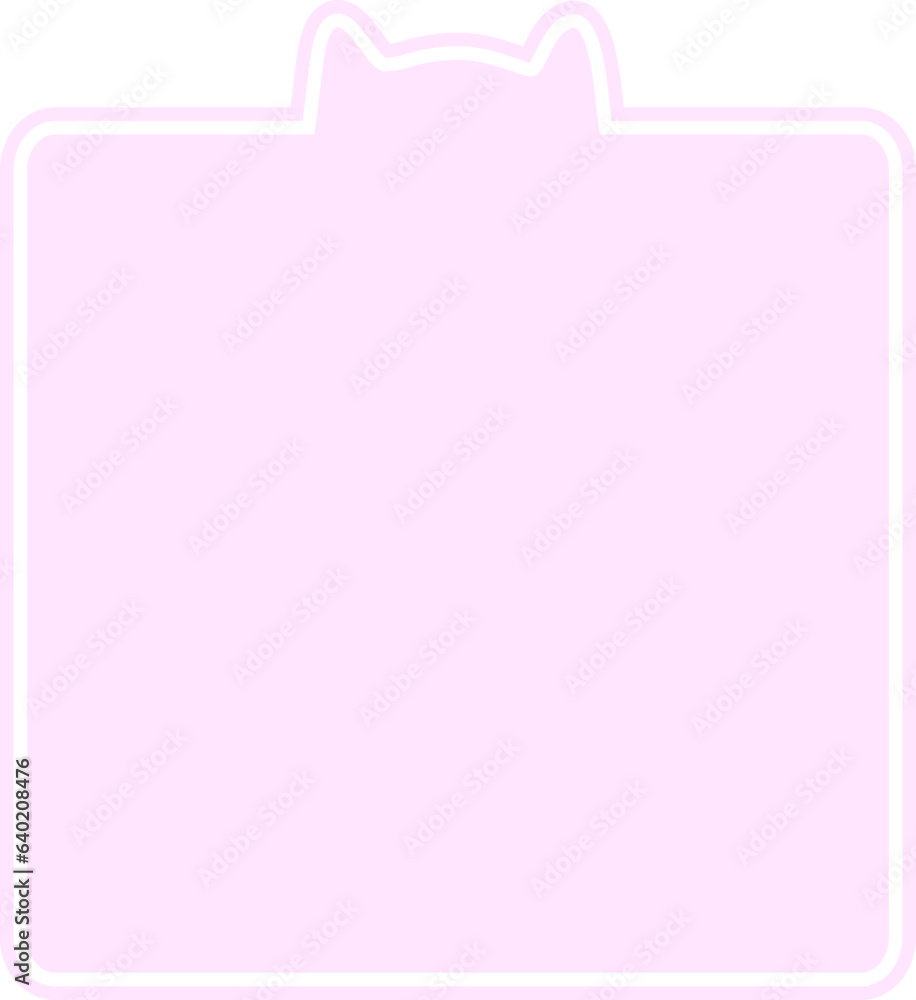 Cute Cat Text Box Notes Quote Background Pastel