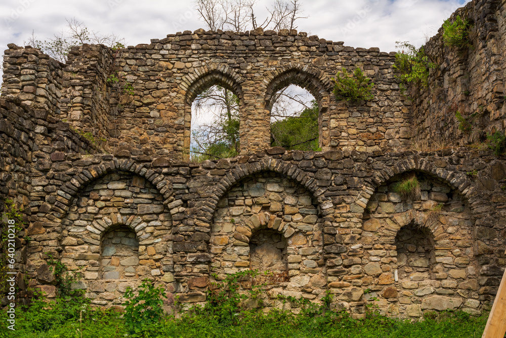 Ruins of the Ikalto Academy next to the Ikalto monastery in Georgia. The academy was founded in the early 12th century.
