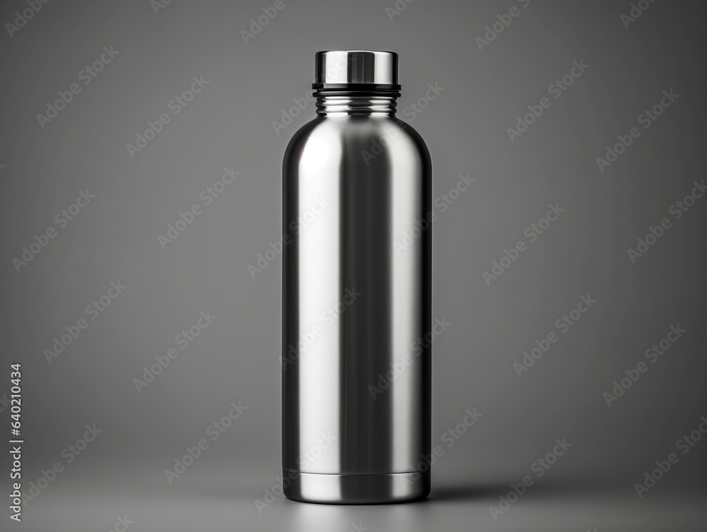 Flask bottle mockup with isolated background generative ai Flask bottle mockup with isolated background generative ai