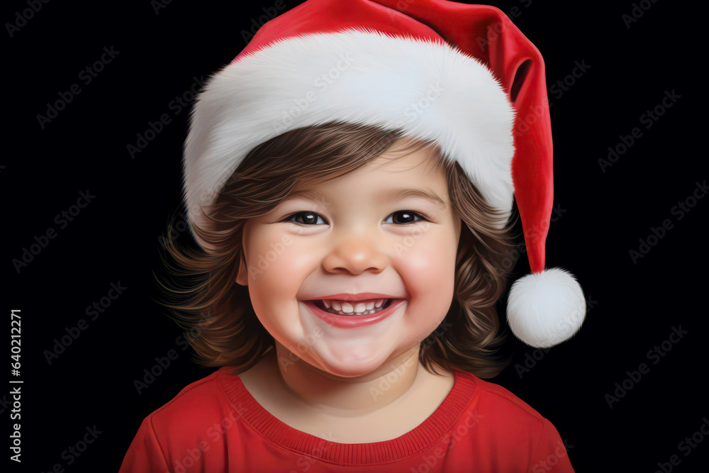 Santa Clause child, christmas illustration Santa Clause child, christmas illustration