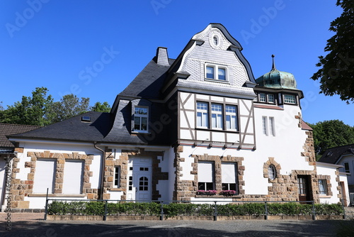 Blick auf den Historischen Bahnhof der Stadt Balve im Sauerland	 photo