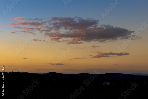 beautiful and golden sunset