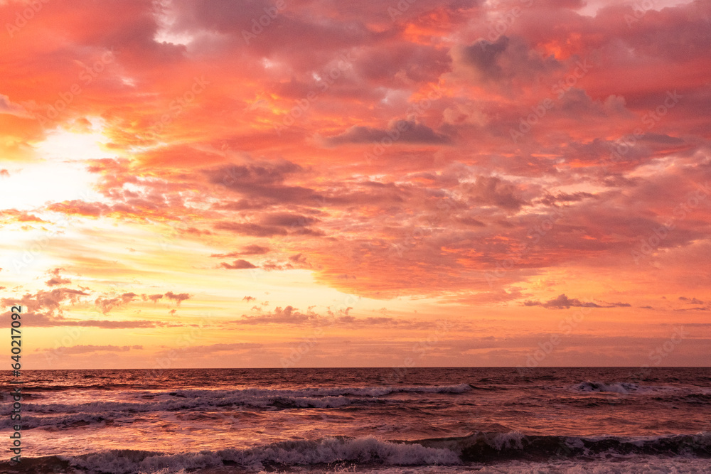 Golden hour sunrise on the Beach at Pawley's Island, South Carolina, USA